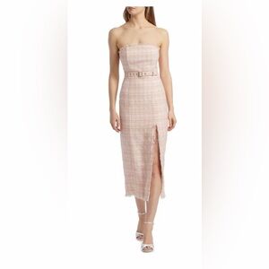 Vivian Tweed Belted Midi-Dress